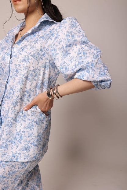 Blue Garden Shirt - Ackee