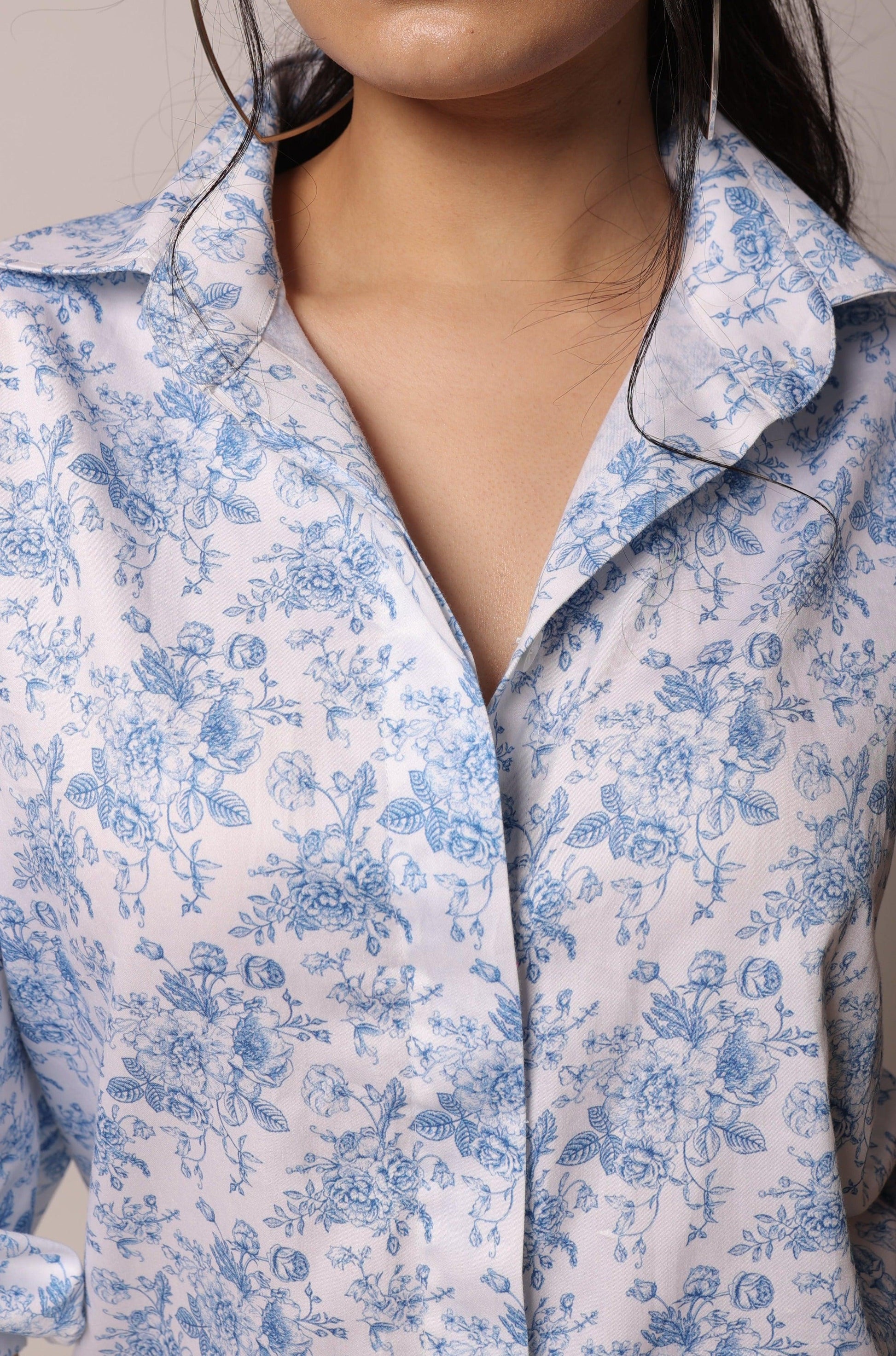 Blue Garden Shirt - Ackee