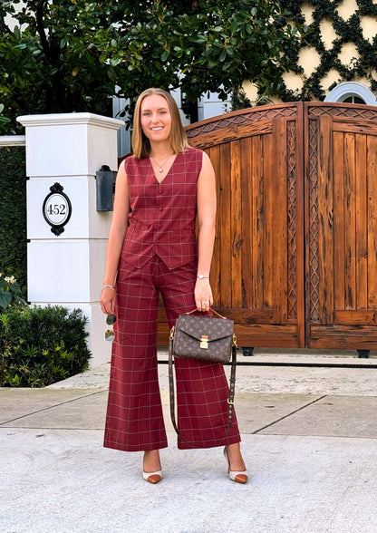 Checkered Orange Matching set