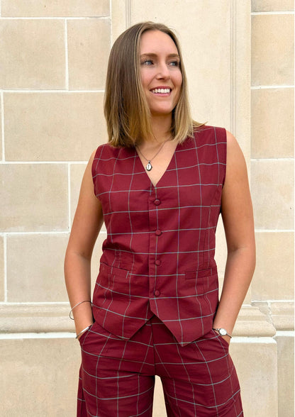 Checkered Orange Vest