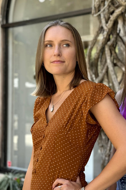 Brown Polka dress