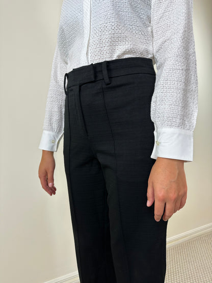 Black Jacquard Pants